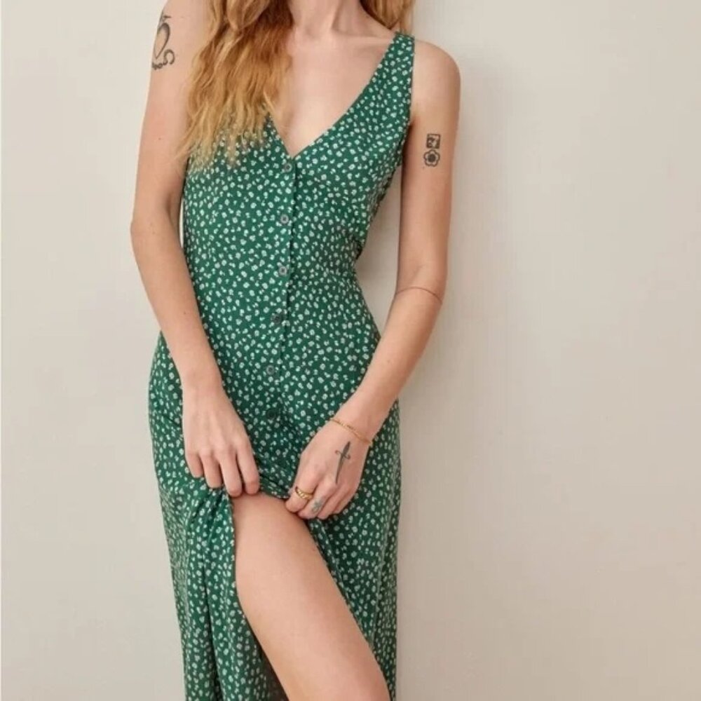 Reformation The Luke Dress in Annie Green White Floral